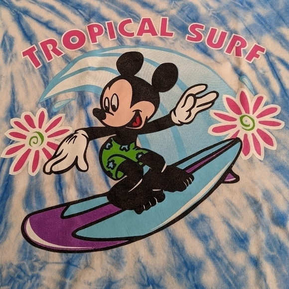 VINTAGE Disney Mickey mouse tie dye tank top 90s - Picture 2 of 10